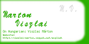 marton viszlai business card