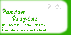 marton viszlai business card